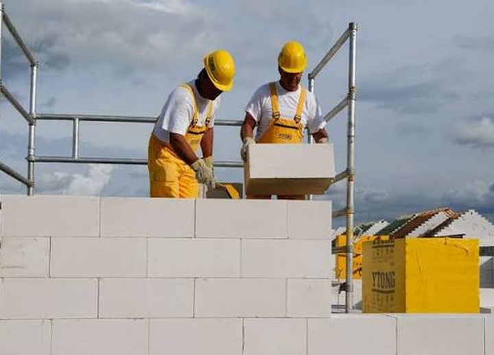 Укладка газоблока